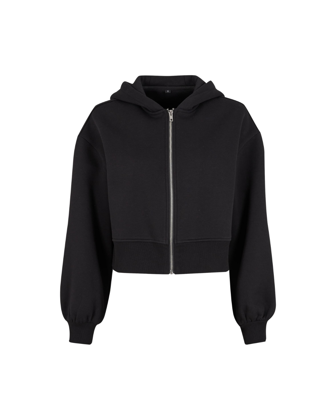 Ladies cropped Zipper schwarz